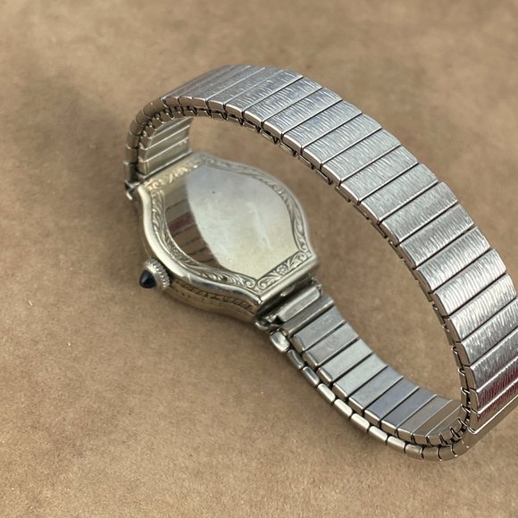 Antique Swiss Elaine 6 Jewel Movement 14 Karat Rolled White Gold Watch main image 6